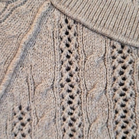 American Eagle Aztec Cable Knit Sweater Tribal Textured Boat Neck Dressy Casual - Picture 12 of 16